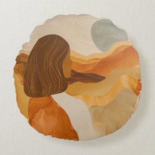 Coussins Ronds Paysage Abstrait de Boho (17)