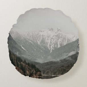 COUSSINS RONDS PAYSAGE D'ARBRES ET DE MONTAGNE