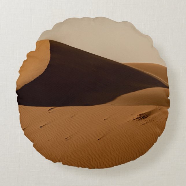 Coussins Ronds Paysage désertique de dunes de sable (Devant)