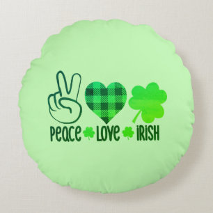 Coussins Ronds Peace Love Irish-66677