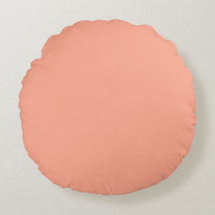 Coussins Ronds Peach Tranquillité, couleur unie,