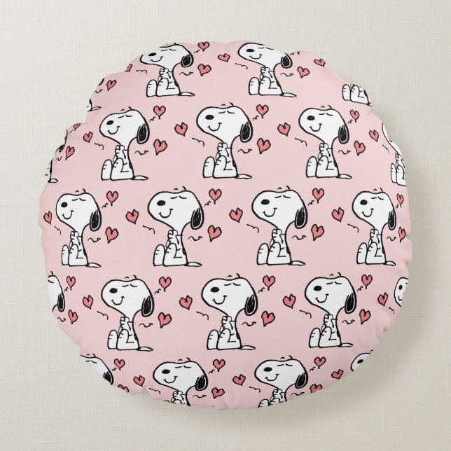 Coussins Ronds Peanuts | Snoopy Hearts (Devant)