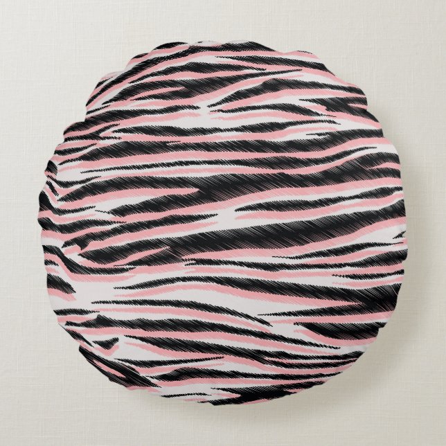 Coussins Ronds Peau animale Abstraite Impression sans joint (Devant)
