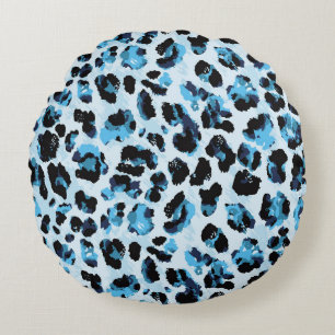Coussins Ronds Peau de Cheetah léopard : Aquarelle teinture Vinta