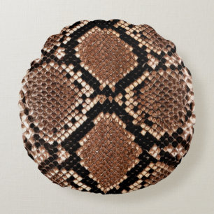 Coussins Ronds Peau de Crotale Diamanté Occidental