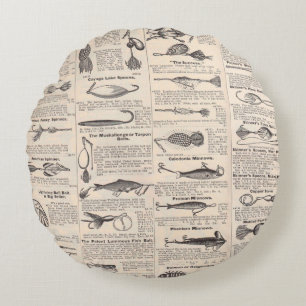 Coussins Ronds Pêche leures Publicité Pêcheur Art