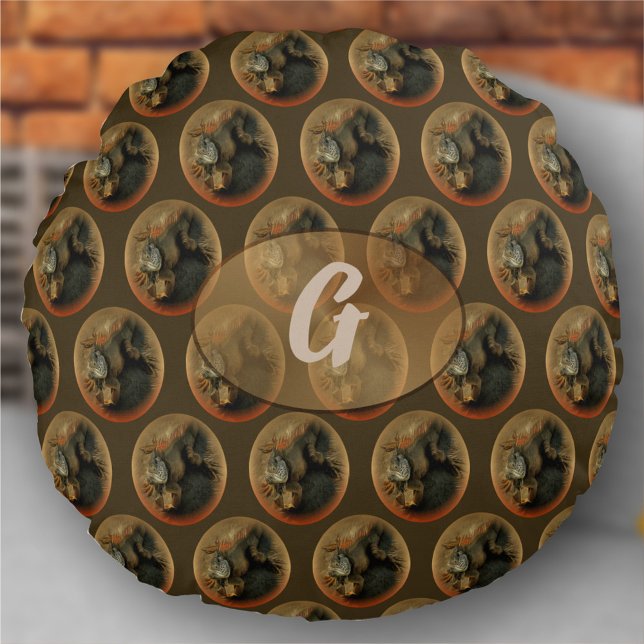 Coussins Ronds Pedro l'Iguana 0768 (Créateur téléchargé)