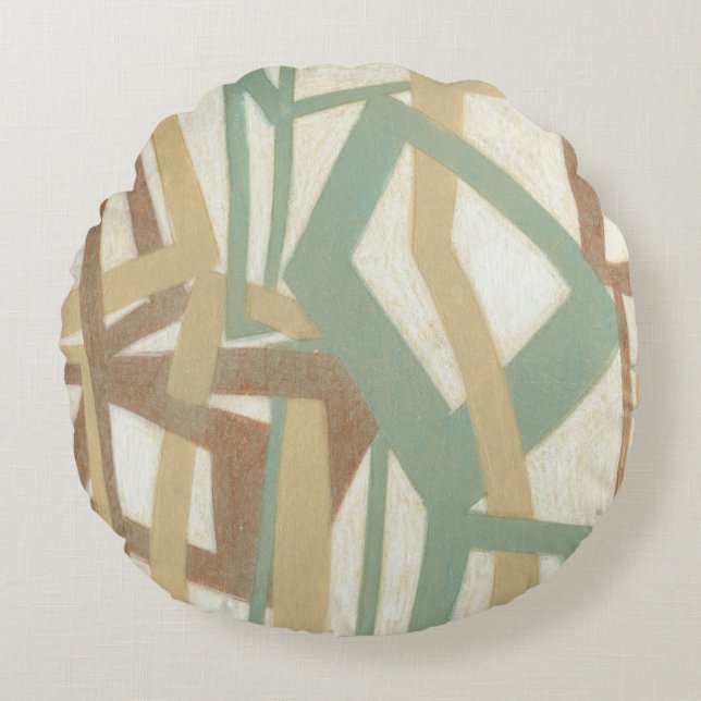 Coussins Ronds Peinture à main levée par Norman Wyatt (Devant)