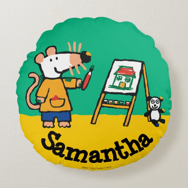 Coussins Ronds Peinture avec Maisy ! (Devant)