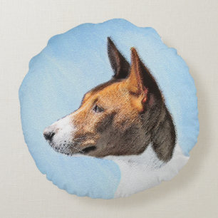Coussins Ronds Peinture Basenji - Belle Art Original