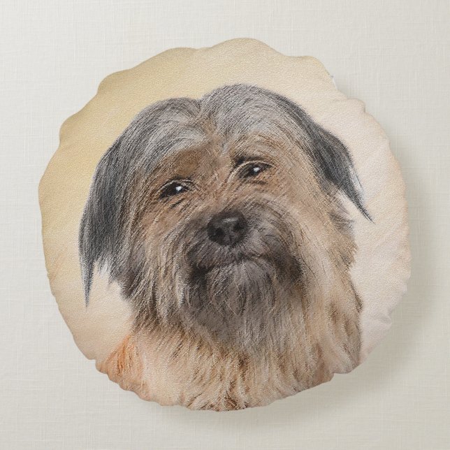Coussins Ronds Peinture de berger pyrénéenne - Cute Original Chie (Dos)