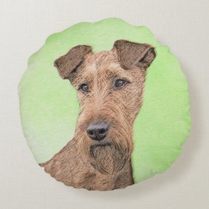 Coussins Ronds Peinture Irlandaise Terrier - Cute Original Chien 