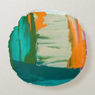 Coussins Ronds Peinture Multicolore De La Liberté D'Expression