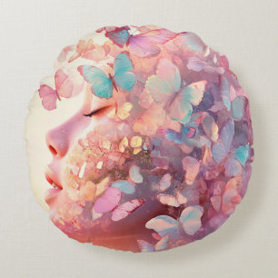 Coussins Ronds Pensées Papillons - Butterfly Thoughts