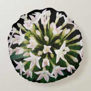 Coussins Ronds Pentas blancs