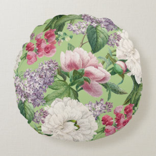 Coussins Ronds Peonis & Lilacs Jardin d'aquarelle Motif