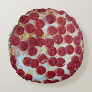 Coussins Ronds Pepperoni Pizza Photo