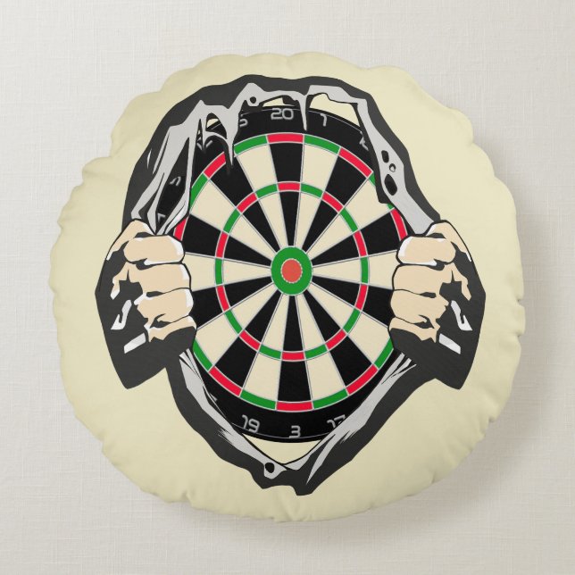 Coussins Ronds Percée vers le Bullseye - Ultimate Dartboard (Devant)