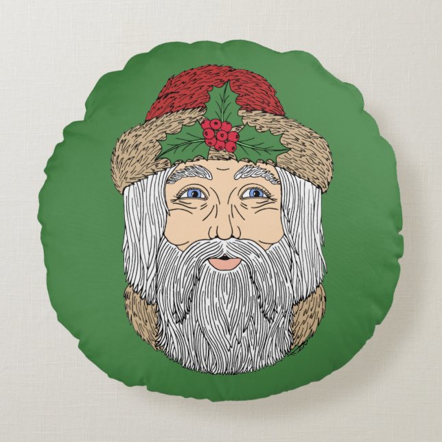 Coussins Ronds Père Noël (Devant)