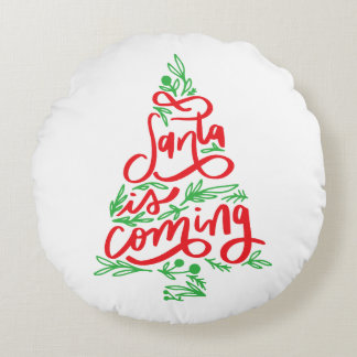 Coussins Ronds père Noël arrive