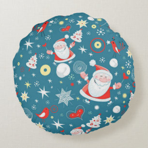 Coussins Ronds Père Noël Love Motif