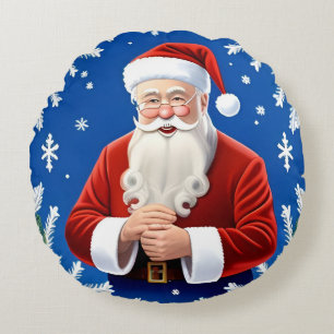 Coussins Ronds Père Noël Souriant