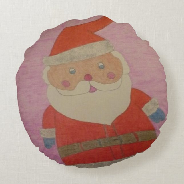 Coussins Ronds Père Noël vintage (Dos)