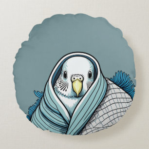 Coussins Ronds Perroquet Confortable Enveloppé dans une Couvertur