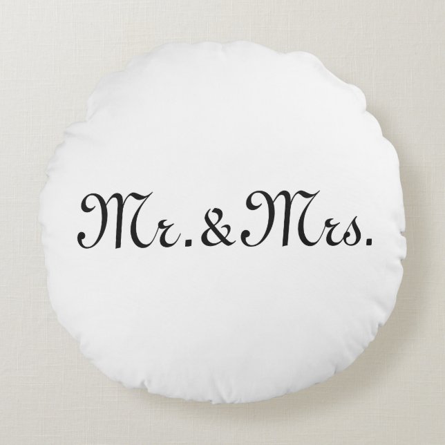 Coussins Ronds Personnaliser avec les initiales monogramme de cou (Devant)