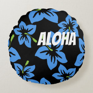 Coussins Ronds Personnaliser Cool Hawaii Flowers