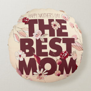 Coussins Ronds Personnalisez La Meilleure Maman   Fête des mères
