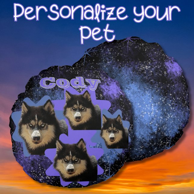 Coussins Ronds Personnalisez votre animal de compagnie aimé One S (Créateur téléchargé)