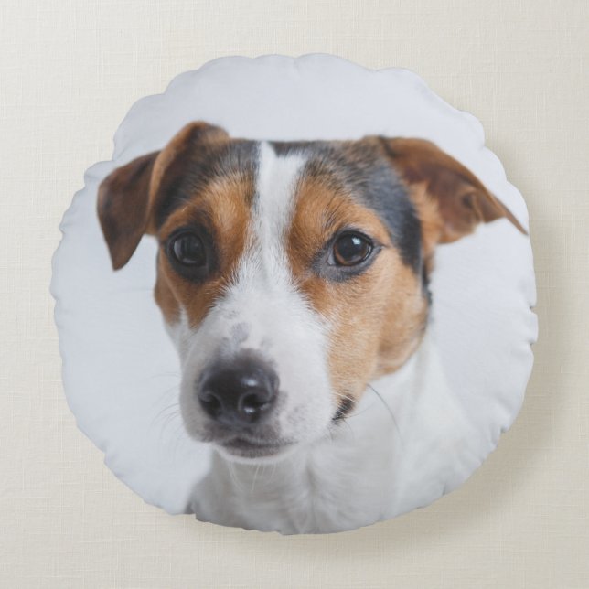 Coussins Ronds Pet photo dog ajoutez votre propre personnalisatio (Devant)