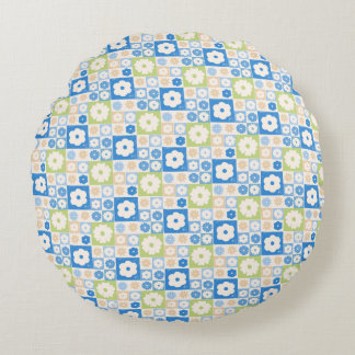 Coussins Ronds Pétales dans le silence 10. Motif floral.