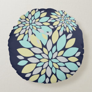 Coussins Ronds Pétales de fleurs de couleur pastel magique