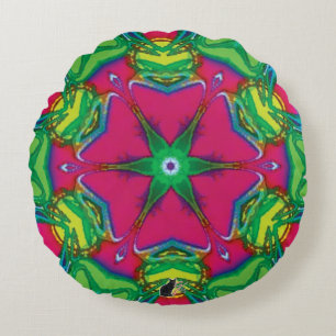 Coussins Ronds Petals Kaleidoscope