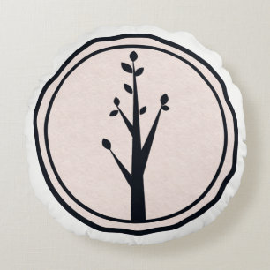 Coussins Ronds Petit arbre rustique Nature Minimaliste Décoration