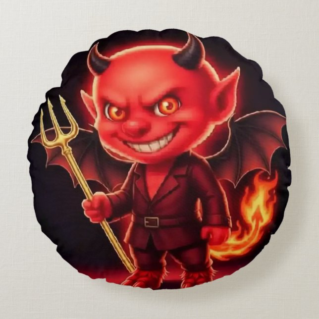 Coussins Ronds Petit Diable effronté (Devant)