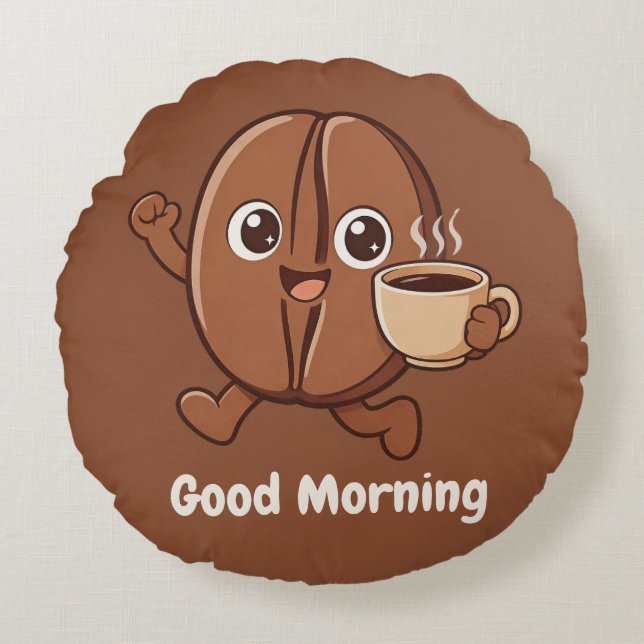 Coussins Ronds Petit Kaka – Bonjour  (Devant)