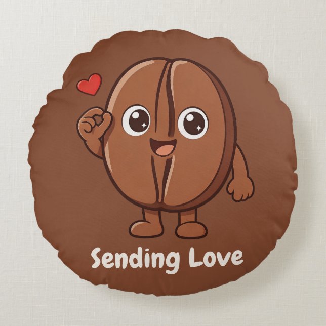 Coussins Ronds Petit Kaka – Envoi d'amour (Devant)