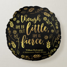 Petit mais féroce William Shakespeare d'or floral