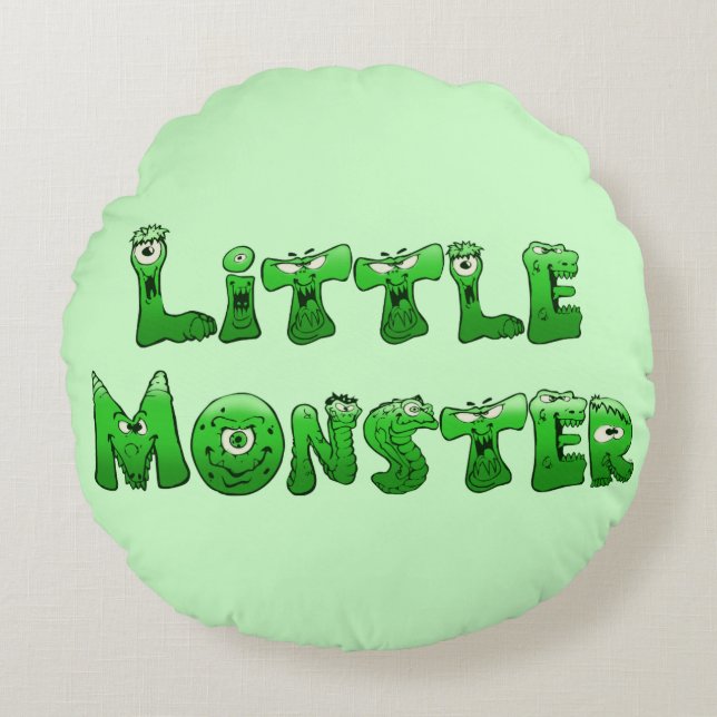 Coussins Ronds Petit monstre tombé (Devant)