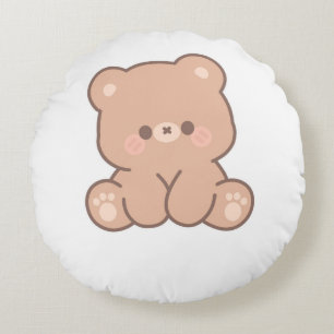 Coussins Ronds Petit Ours Mignon