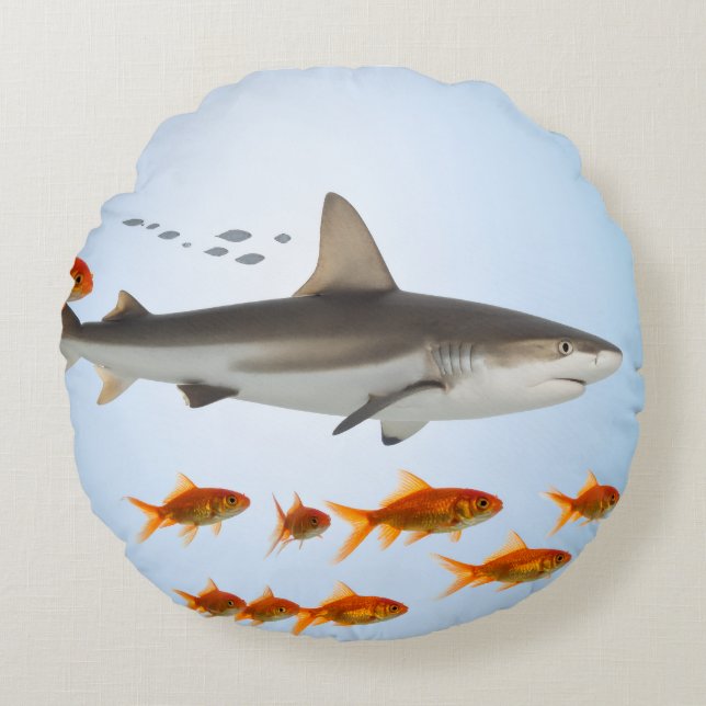 Coussins Ronds Petit Poisson Grande Ombre (Devant)