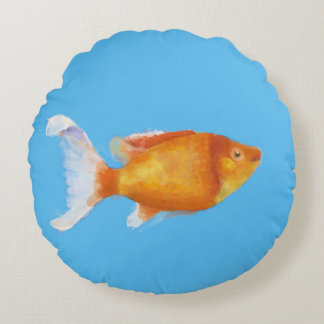 Coussins Ronds Petit poisson orange