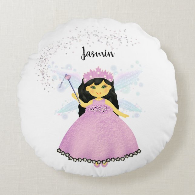 Coussins Ronds Petite fée princesse (Devant)
