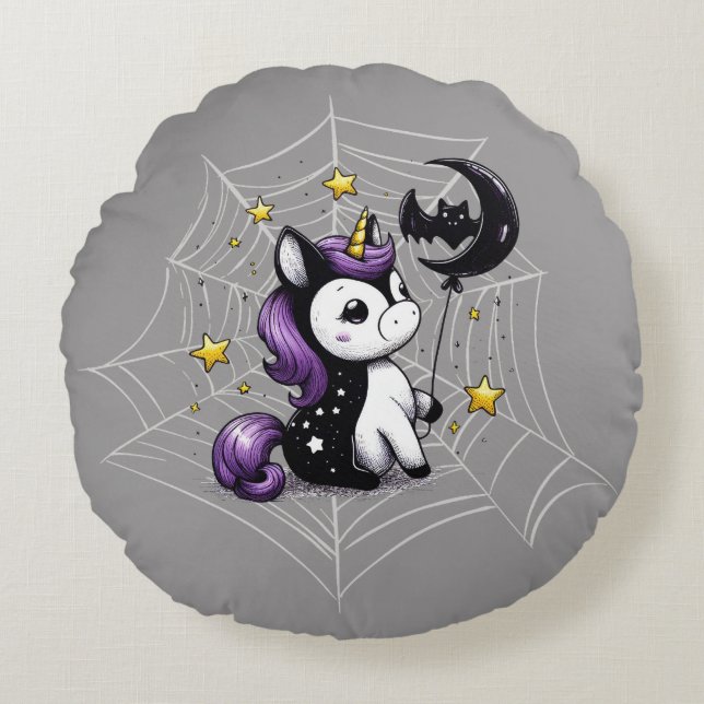 Coussins Ronds Petite licorne (Devant)