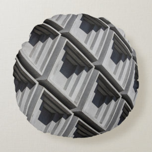 Coussins Ronds Photo de l'immeuble gris