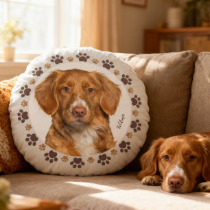 Coussins Ronds Photo de votre animal de compagnie Rond personna