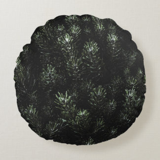 Coussins Ronds Photo du plante de sapin vert